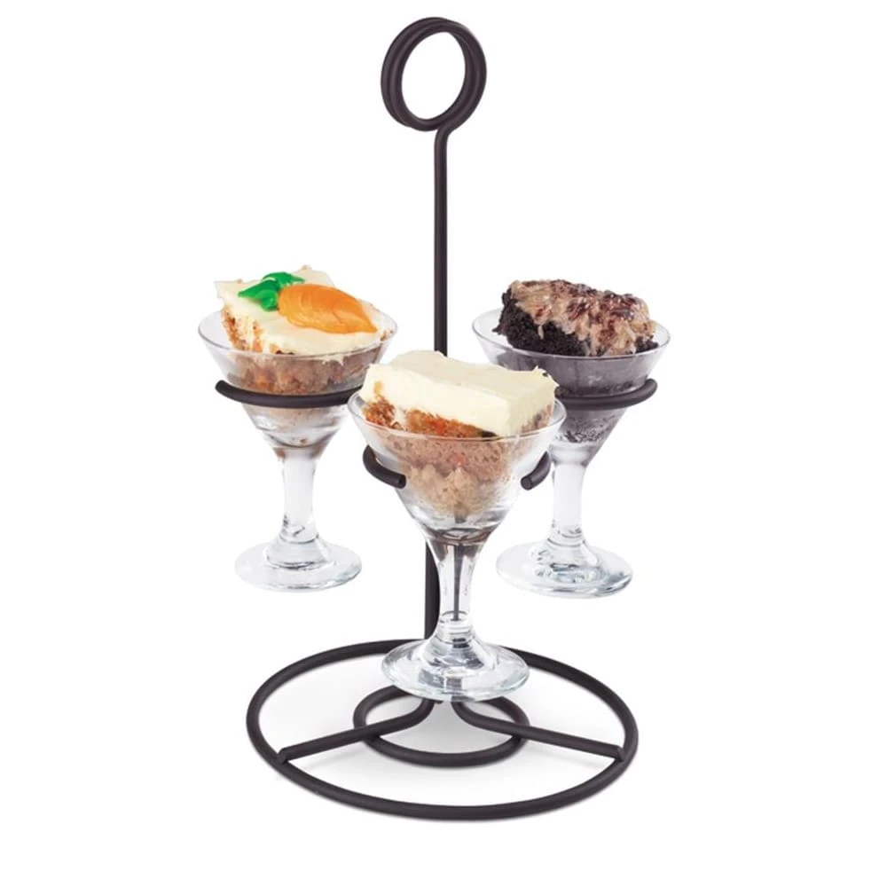 Libbey Traex WR-1027-06 Black Wire Circular 3-Glass Capacity Caddy 3 Libbey Traex WR-1027-06 Black Wire Circular 3-Glass Capacity Caddy