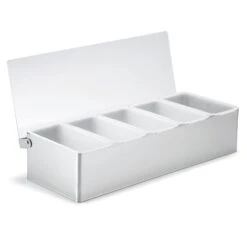 TableCraft 1605 5-Compartment Condiment Holder With Plastic Lid