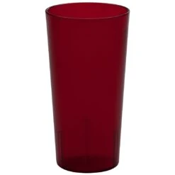 Cambro 2000P2156 Colorware Ruby Red 20 Oz. Plastic Tumbler - 24 / CS