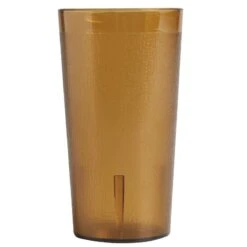 Cambro 1600P153 Colorware Amber 16.4 Oz. Plastic Tumbler - 72 / CS