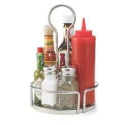 TableCraft DIA679 Versa Rack S/S 6.8" X 10" Round Condiment Rack