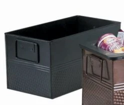 American Metalcraft BEVB6612 Blk Hammered Metal 1/3 Size Beverage Tub