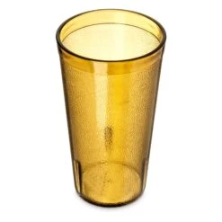 Carlisle 521613 Stackable 16 Oz. Amber Tumbler - Dozen