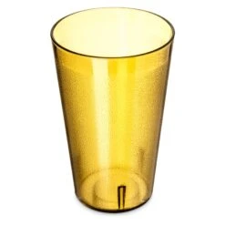 Carlisle 553213 Stackable 32 Oz. Amber Tumbler - Dozen