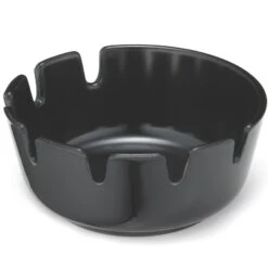TableCraft 263B-1 Classic Black Phenolic 4" Stacking Ashtray - Dozen