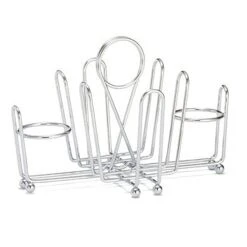 TableCraft 591C Chrome Plated Wire Combination Condiment Rack - Dozen