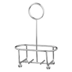 Traex WR-1003 Chrome Wire Salt & Pepper Shaker Caddy - Dozen