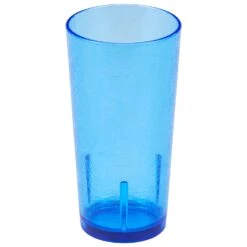 Cambro D16608 Del Mar Blue 16 Oz. Tumbler With Crackle Finish - Dozen