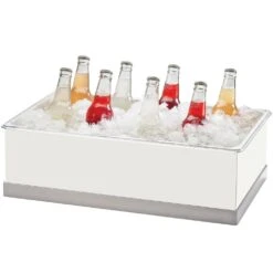 Cal-Mil 3005-12-55 Luxe White 12-1/4" X20-1/4" Ice / Beverage Housing