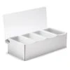 TableCraft 1604 4-Compartment Condiment Holder With Plastic Lid -Libbey Store 675821