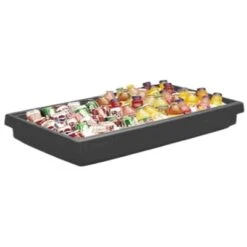 Cambro BUF72110 Black 5-Pan Tabletop Buffet Bar