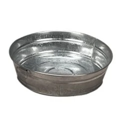 American Metalcraft MTUB12 Round Natural Finish Galvanized 12 Inch Tub